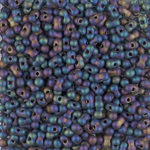 Miyuki Berry Beads - #0401FR Black Opaque Rainbow Matte