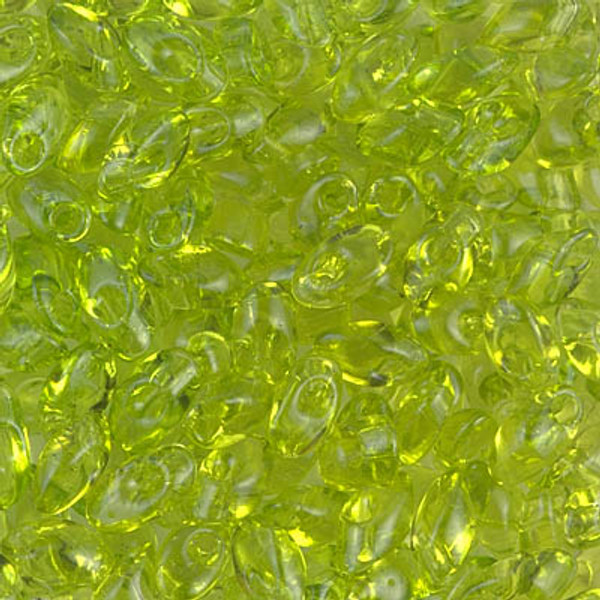Long Magatamas - #143 Chartreuse Transparent