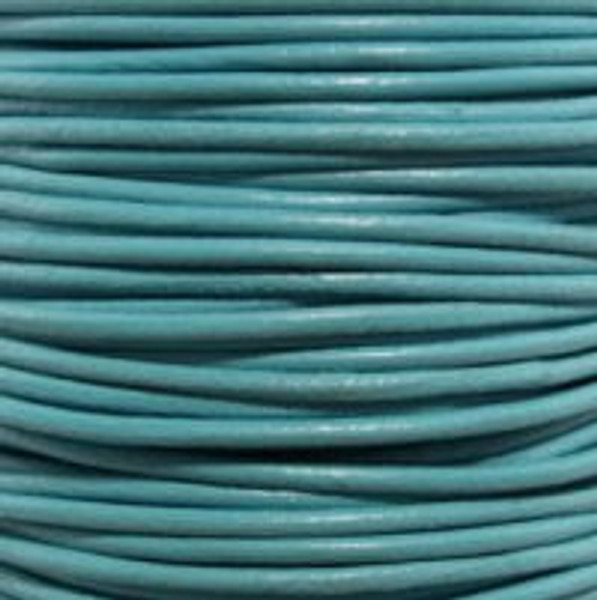 Round Leather Cord, 1.0mm: Turquoise