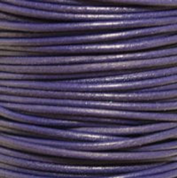 Round Leather Cord, 1.5mm: Violet