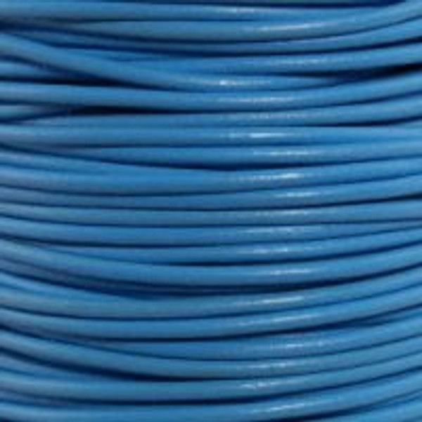 Round Leather Cord, 1.5mm: Sky Blue