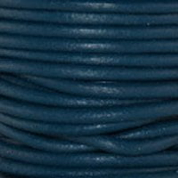 Round Leather Cord, 1.5mm: Iris Blue