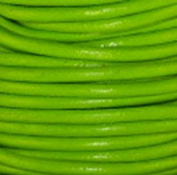 Round Leather Cord, 1.5mm: Fern