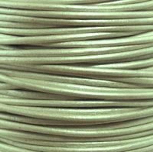 Round Leather Cord, 1.5mm: Metallic Shell