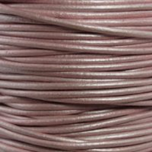 Round Leather Cord, 1.5mm: Metallic Suraiya