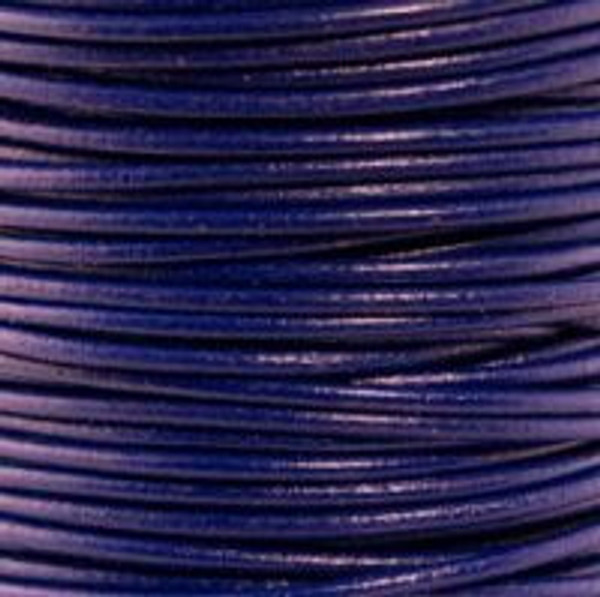 Round Leather Cord, 1.5mm: Royal Blue