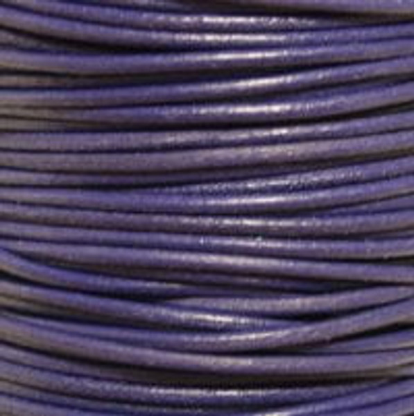 Round Leather Cord, 2.0mm: Violet