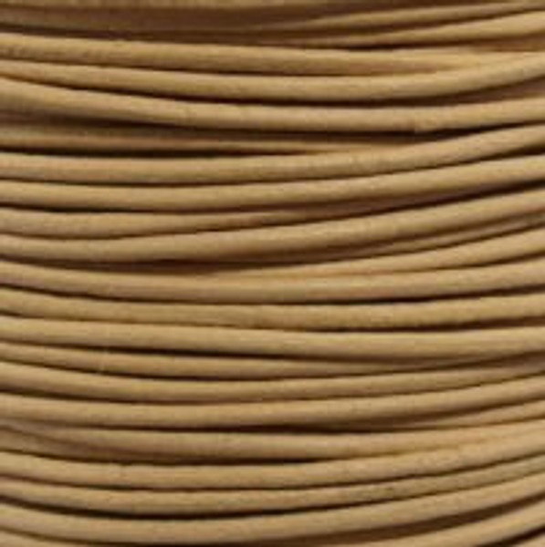 Round Leather Cord, 2.0mm: Peach