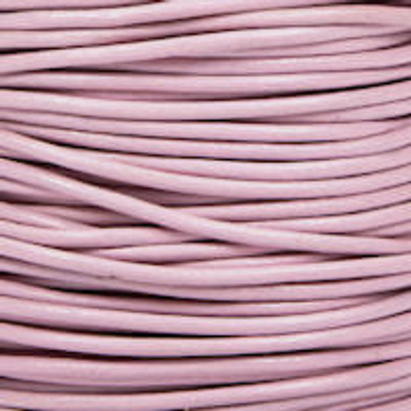 Round Leather Cord, 2.0mm: Lilac