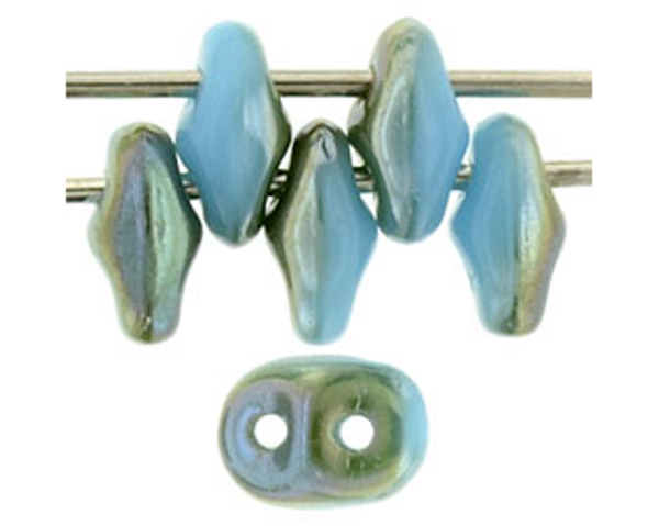 SuperDuo Bead - #Z6303 Blue Turquoise Celsian