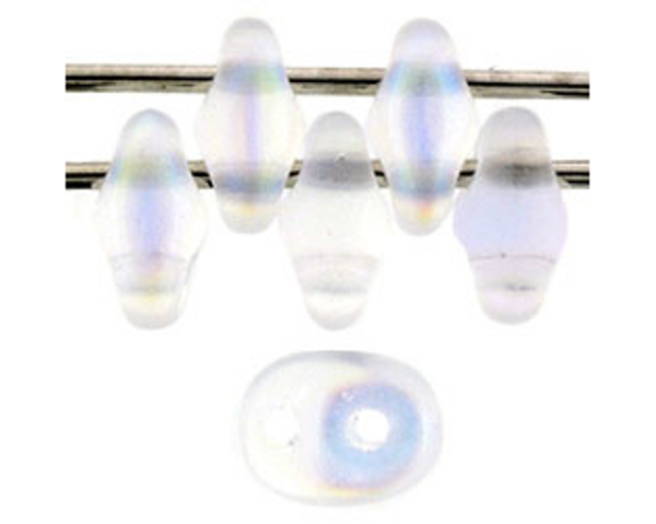 SuperDuo Bead - #MX0003 Clear Rainbow Matte