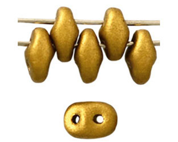 SuperDuo Bead - #K0173 Goldenrod Metallic Matte
