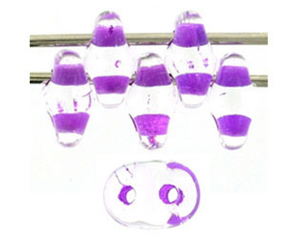 SuperDuo Bead - #44826 Light Purple Inside Color Lined