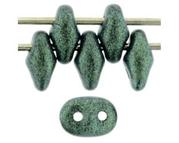 SuperDuo Bead - #79051 Metallic Suede - Light Green