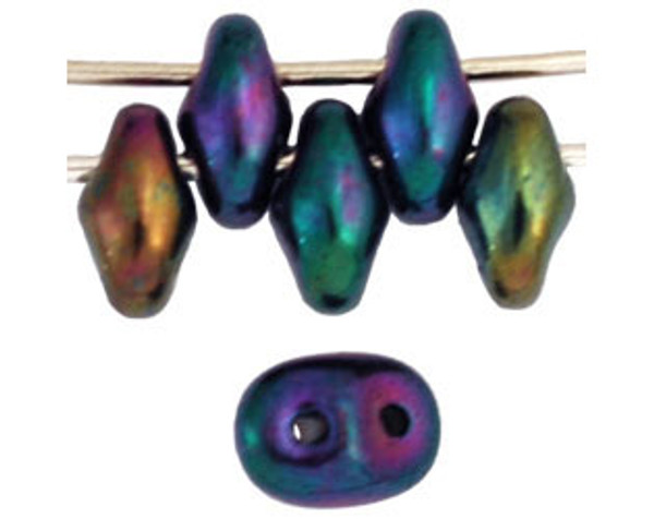 SuperDuo Bead - #21495 Purple Rainbow