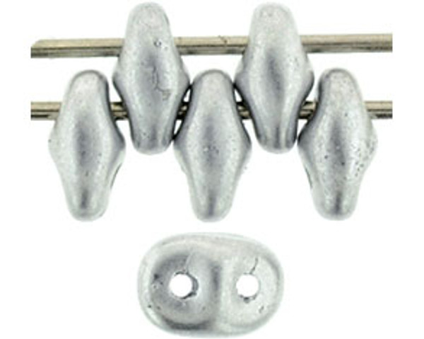 SuperDuo Bead - #K0170 Silver Metallic Matte