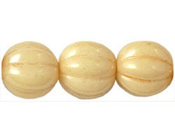 8mm Melon Shaped - Champagne Opaque Luster