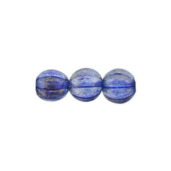 8mm Melon Shaped - Halo Ultramarine