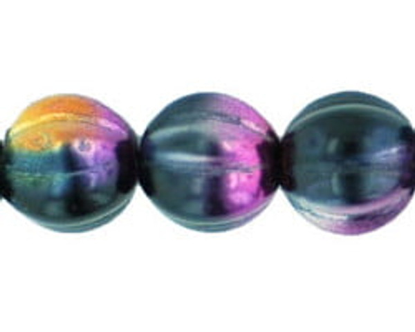 8mm Melon Shaped - Purple Jet Marea Coated