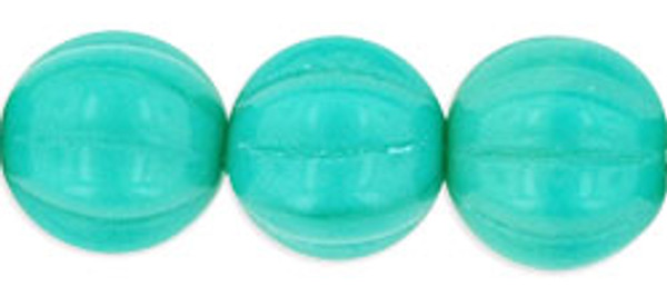 8mm Melon Shaped - Turquoise Opaque