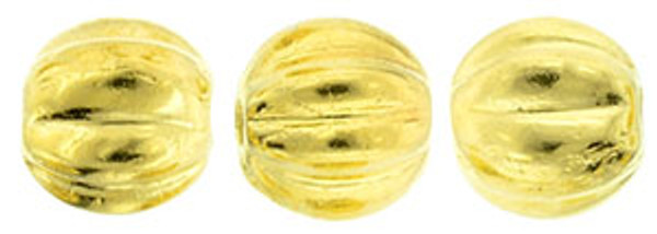 5mm Melon Shaped - 24Kt Gold Plated (25pcs)