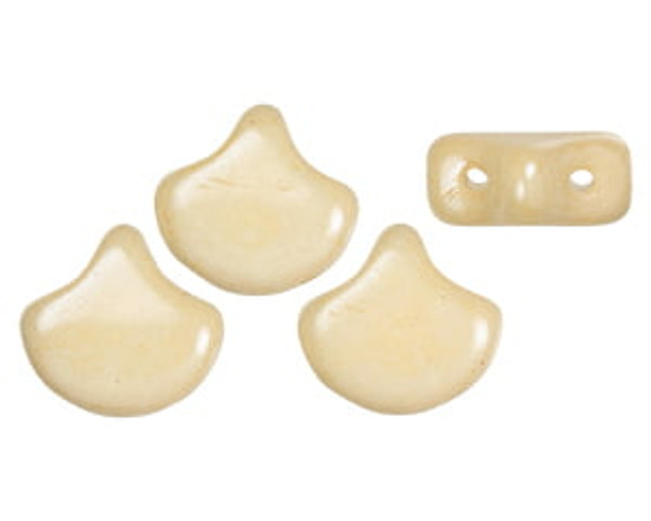 Ginkgo Leaf Bead - Champagne Opaque Luster