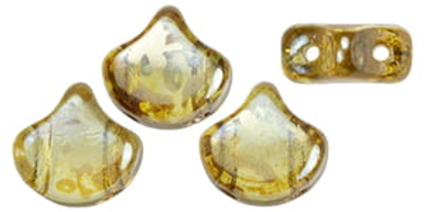 Ginkgo Leaf Bead - Clear Transparent - Rembrandt