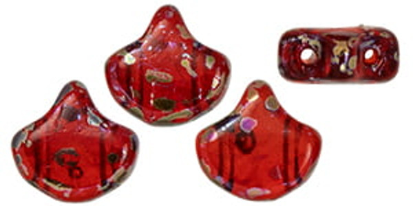 Ginkgo Leaf Bead - Siam Ruby - Rembrandt