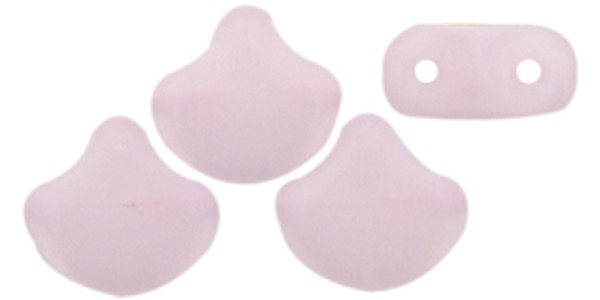 Ginkgo Leaf Bead - Milky Soft Rosaline Matte