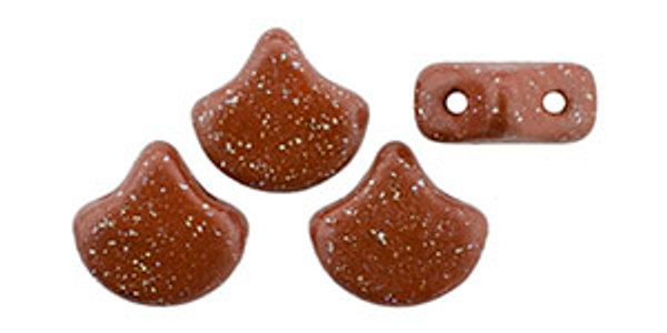 Ginkgo Leaf Bead - Stardance - Gingerbread