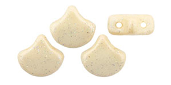 Ginkgo Leaf Bead - Stardance - Beige Travertine