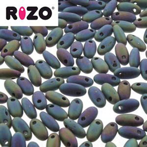 Rizo Beads - #21155 Green Rainbow Matte *Discontinued*