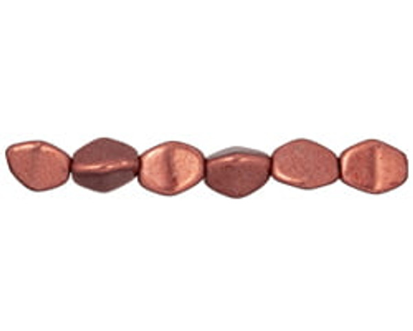 5x3mm Pinch Beads - #06B02 Saturated Valiant Poppy Metallic