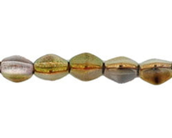 5x3mm Pinch Beads - #91009 Smoky Rose Gold Luster