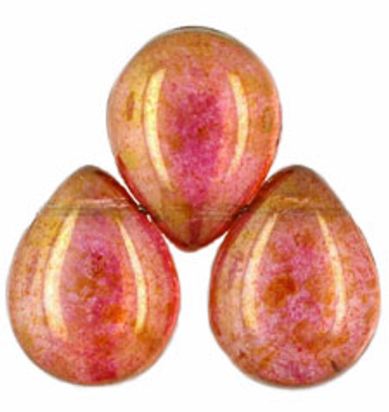 Pear Drops 12x16mm - Rose Gold Topaz Luster