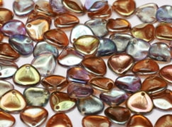 Rose Petals 8mm - Crystal Brown Rainbow