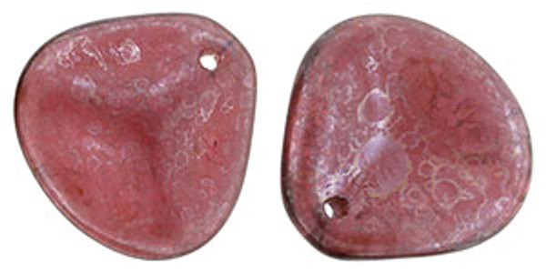 Rose Petals 14mm - Mauve / Topaz Stone Luster