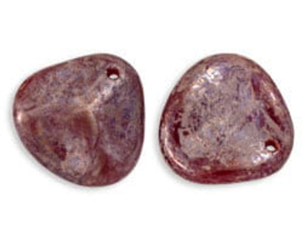 Rose Petals 14mm - Oxblood / Topaz Stone Luster *Discontinued*