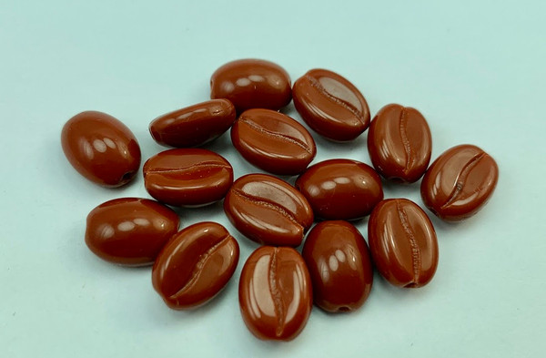 Coffee Bean 11x8mm - Rust Brown