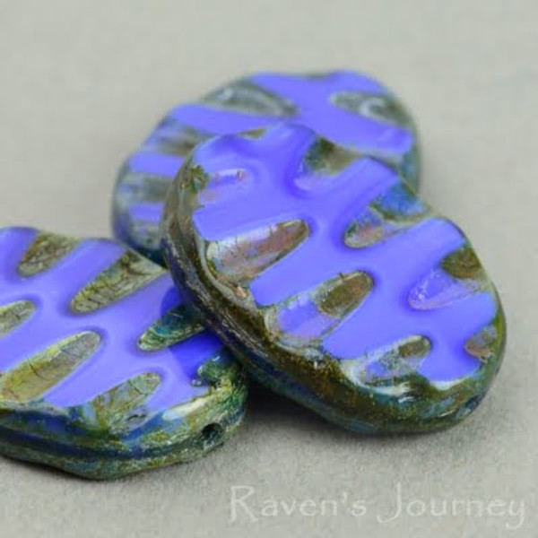 19x9mm River Oval - Blue Silk Picasso