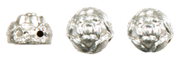 Roseta Two-Hole Cabochon - Silver - Full Vacuum Plated