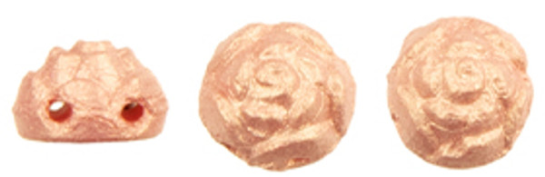 Roseta Two-Hole Cabochon - Blossom - Golden Rose