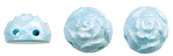 Roseta Two-Hole Cabochon - Blossom - Blue Poppy