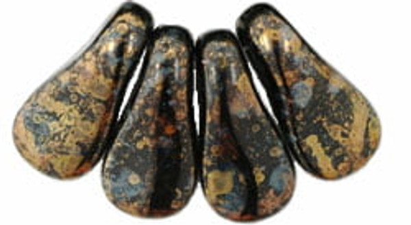 Duck Bills (9x18mm) - Jet Bronze Picasso