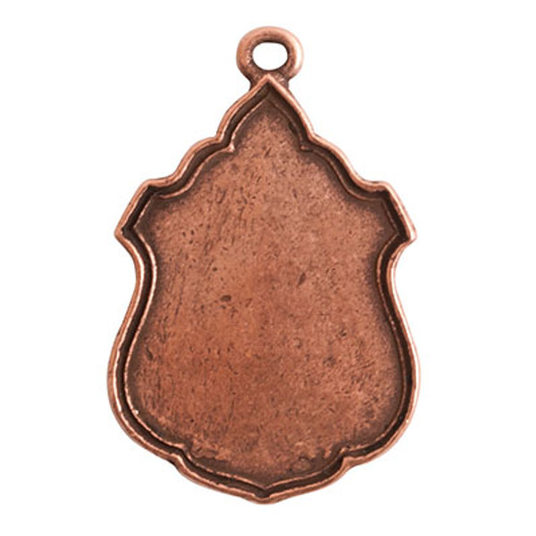 Bezel - Pendant: Ensign Ornate Flat Tag by Nunn Design | 1 Each *Discontinued*