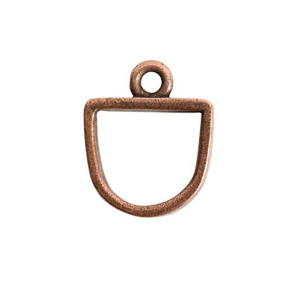 Bezel - Pendant: Half Oval Small Open Single Loop by Nunn Design | 1 Each