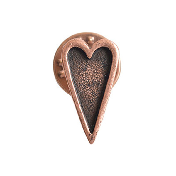 Bezel - Pendant: Heart Mini Lapel Pin by Nunn Design | 1 Each *Discontinued*