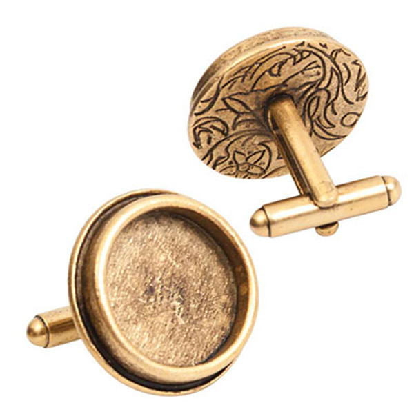 Bezel - Cuff Links Traditional Circle by Nunn Design | Pk of 2 *Discontinued*