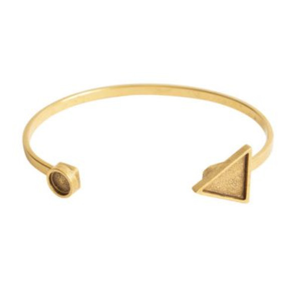 Bracelets: Cuff Bezels Triangle & Circle by Nunn Design | 1 Each *Discontinued*
