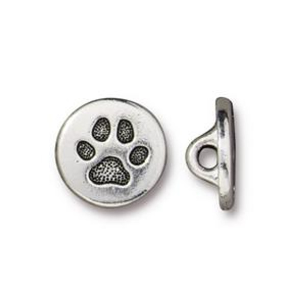 TierraCast Button: Small Paw | Pk of 2